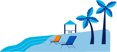 Illustrated beach