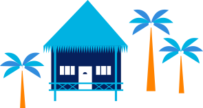 Illustrated cabana