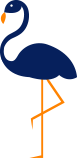 Illustrated flamingo